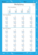 multiplying by 1s 2s 3s and 4s math practice