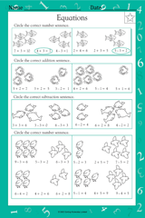 Circle the Correct Equations - Math Practice Worksheet (Grade 2