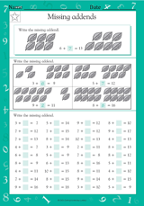 Missing Addends - Math Practice Worksheet (Grade 2 ...