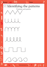 Identifying the Patterns I - Kindergarten Math Practice Worksheet