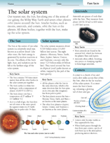 Fast Facts: The Solar System Printable (Grades 3-6) - TeacherVision.com