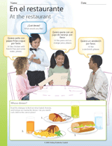 Spanish Activity Book: At the Restaurant (En el 