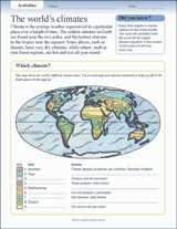 World's (Grades  eyewitness weather The Activities: Climates video Printable 6 3 worksheet