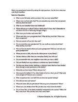 Family Tree Interview Questions Printable - FamilyEducation.com