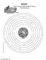 curious george amazing maze race map