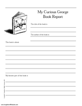 Book report worksheets for kindergarten