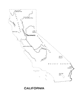 California State Map with Physiography Printable (Pre-K - 12th Grade ...