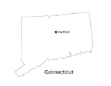 Connecticut State Map with Capital Printable (Pre-K - 12th Grade ...