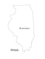 Illinois State Map with Capital Printable (Pre-K - 12th Grade ...
