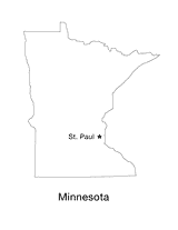 Minnesota State Map with Capital Printable (Pre-K - 12th Grade ...