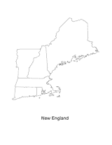 Printable New England Map