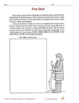 Fire Drill Printable Plan a Fire Escape Route Grade 2 