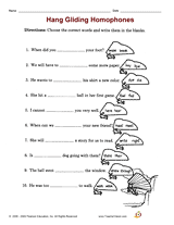homophone quiz for third grade homophone worksheets for 3rd grade