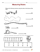 Measuring Rulers Printable (1st - 2nd Grade) - TeacherVision.com