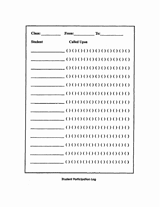 Student Participation Log - Classroom Management Printable (K-12 ...
