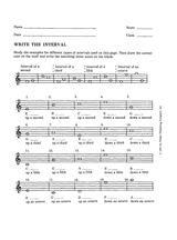 Write the Music Interval Printable (3rd - 9th Grade) - TeacherVision.com