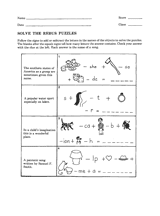 solve the rebus puzzles printable 3rd 9th grade teachervisioncom
