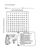 Sieve of Eratosthenes: Prime Numbers Worksheet (3rd–6th Grade