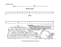 chicken feed number lines decimals worksheet 3rd 6th grade teachervisioncom