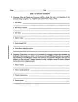 The Cat Ate My Gymsuit Worksheet Printable (4th - 8th Grade