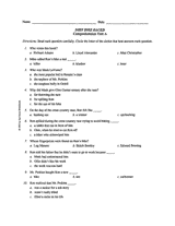 Dirt Bike Racer — Comprehension Test A Printable (4th - 8th Grade ...