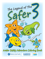 safer 3 water safety story  coloring book printable pre
