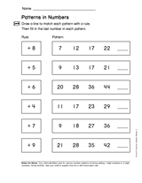 patterns in numbers two digit math gr 1 printable 1st grade