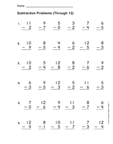 Subtraction Problems Printable (1st - 5th Grade) - TeacherVision.com