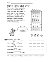 explore making equal groups gr 2 printable 2nd grade