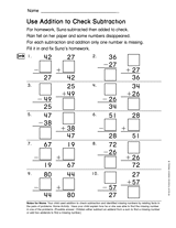 Two-Digit Subtraction: Use Addition to Check Subtraction (Gr. 2