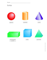 Solids Printable (1st - 5th Grade) - TeacherVision.com
