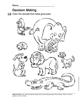 Animals as Pets Printable (Pre-K - 2nd Grade) - TeacherVision.com