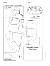 Map United States West Map of Western United States