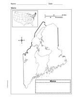 Map of Maine Printable (1st - 8th Grade) - TeacherVision.com