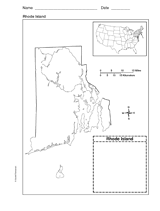 Map Of Rhode Island Printable (1st - 8th Grade) - TeacherVision.com