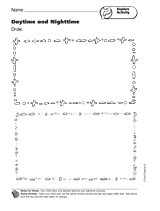 Explore Activity: Daytime and Nighttime Printable (K) - TeacherVision.com