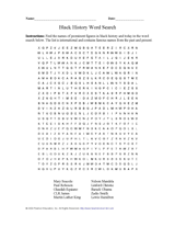 black history word search printable activity years 5 13