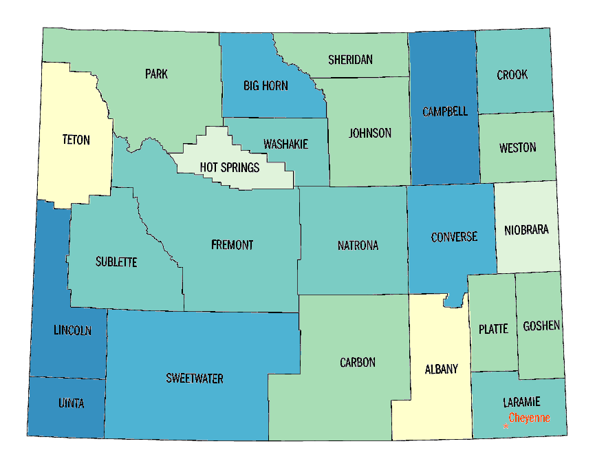 Wyoming: Persons under 18 years old, percent